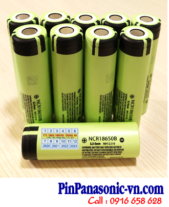 Panasonic NCR18650B; Pin sạc 3.7v Panasonic NCR18650B 3400mAh Discharge 6.7A chính hãng